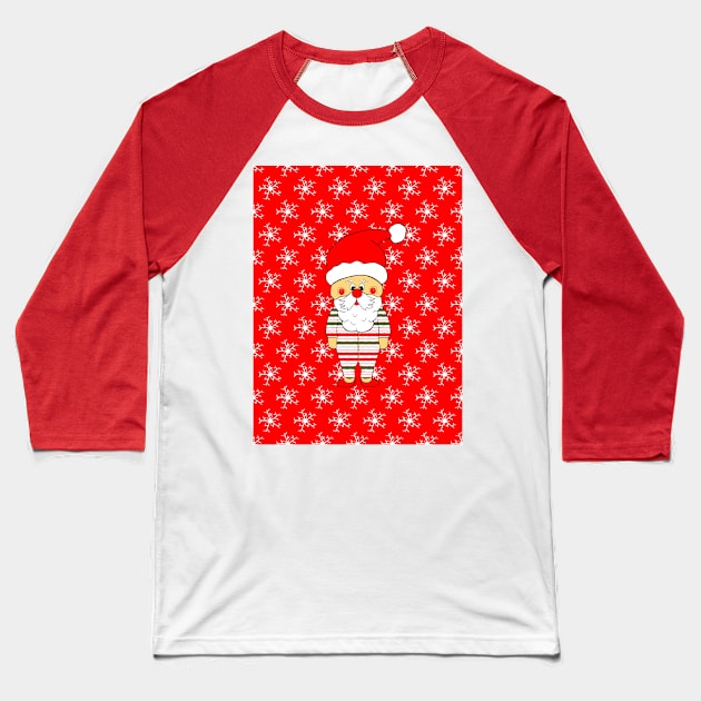 FUNNY Santa Claus In His Christmas PJs Baseball T-Shirt by SartorisArt1